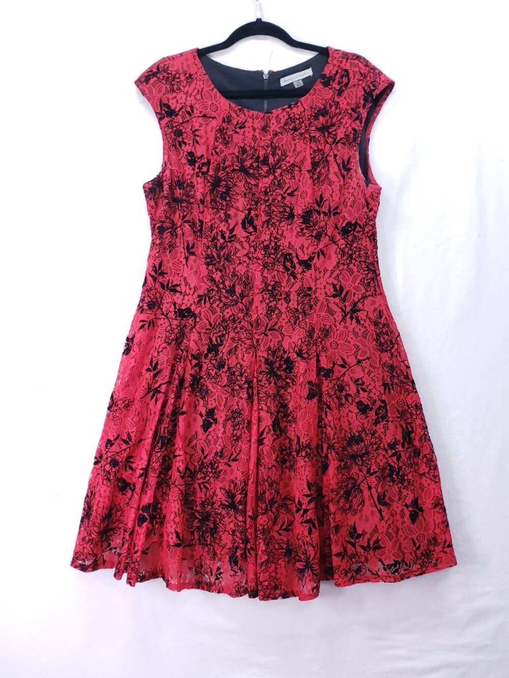 Danny And Nicole Mini Dress Womens Size 16 Fit & Flare Floral Lace Whimsigoth
